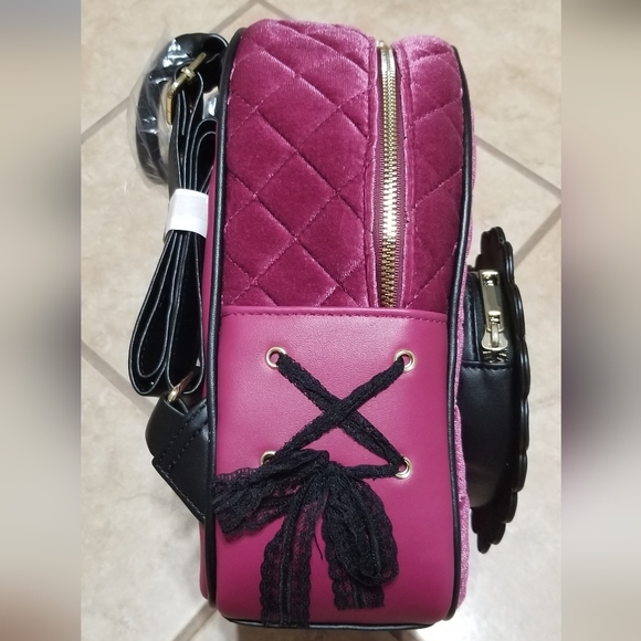 Sanrio My Melody, Kuromi & My Sweet Piano Velvet Mini Backpack - Picture 3 of 3